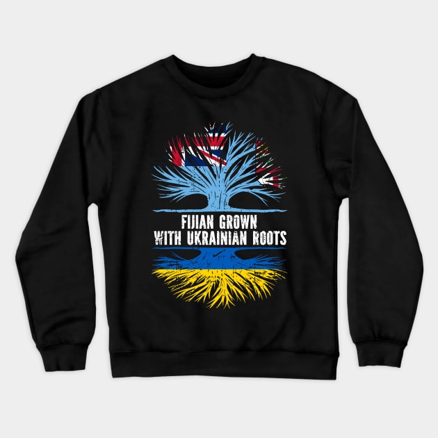 Fijian Grown with Ukrainian Roots Flag Crewneck Sweatshirt by silvercoin